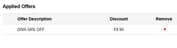 Screenshot of the NPD Nail Polish Direct discount code working