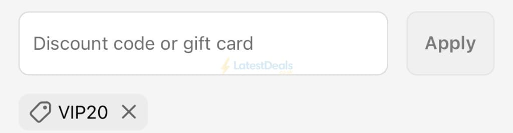 Screenshot of the Pretavoir discount code working