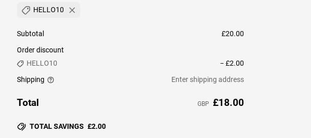 Screenshot of the Vahdam Teas discount code working