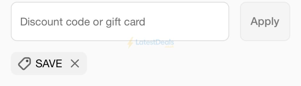 Screenshot of the Vieve discount code working