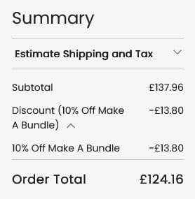 Screenshot of the ProSwimwear discount code working