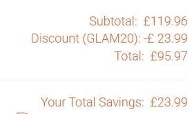 Screenshot of the Solar Centre discount code working