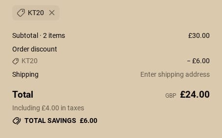 Screenshot of the Kocktail Premium Bottled Cocktails discount code working