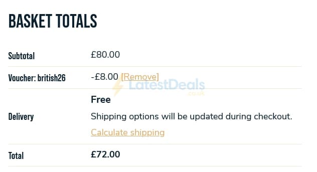 Screenshot of the Pong Cheese discount code working