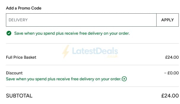Screenshot of the Ameliorate discount code working