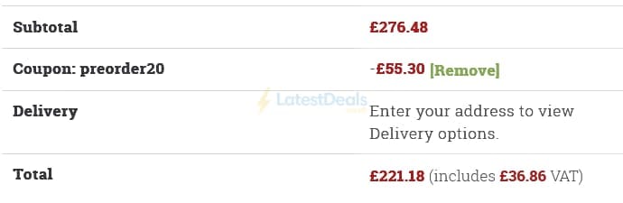 Screenshot of the Hopes Grove Nurseries discount code working