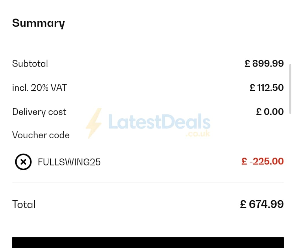 Screenshot of the Klarstein discount code working