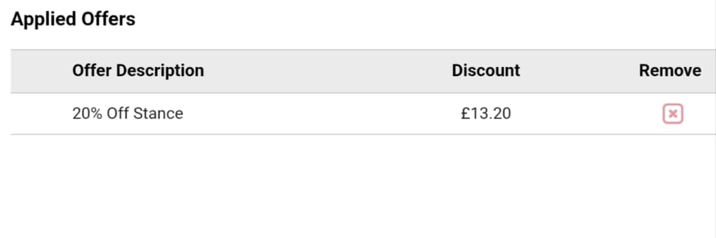 Screenshot of the Urban Surfer discount code working