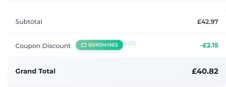 Screenshot of the Simply Meds Online discount code working