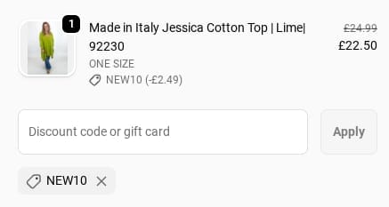 Screenshot of the LAGENLOOK CLOTHING UK discount code working