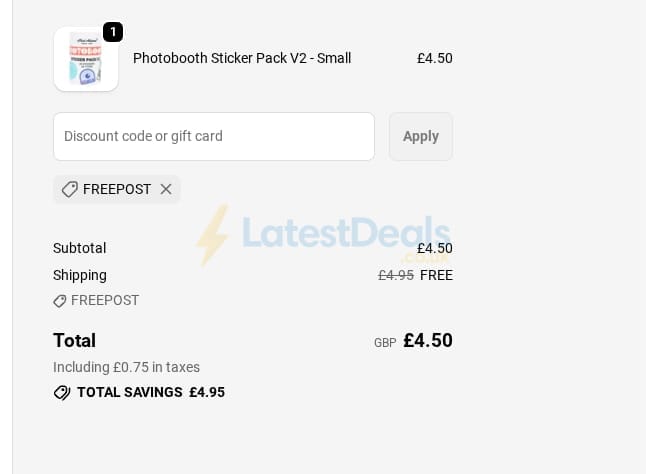 Screenshot of the Fredaldous discount code working