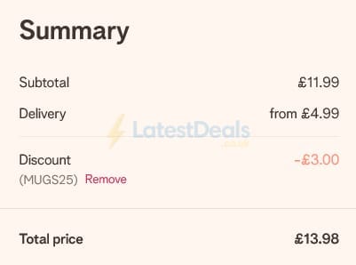 Screenshot of the YourSurprise discount code working
