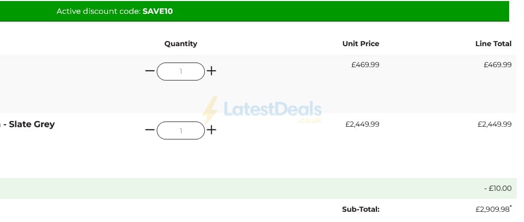 Screenshot of the Glasswells discount code working