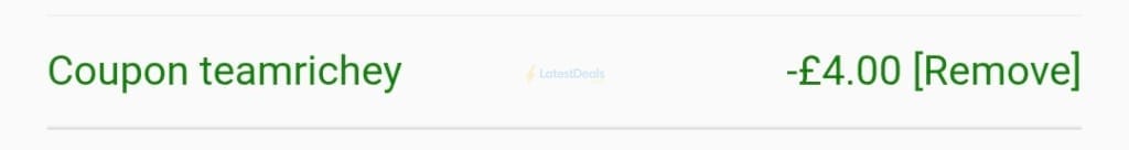 Screenshot of the Gold Standard Nutrition discount code working