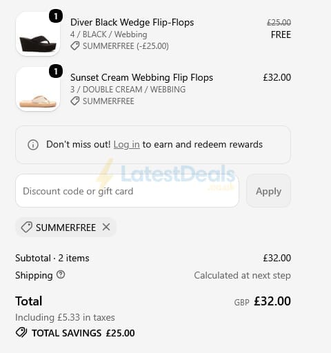 Screenshot of the Rocket Dog discount code working
