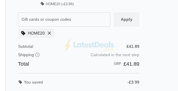 Screenshot of the Soufeel discount code working