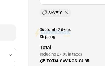 Screenshot of the Kitbox discount code working