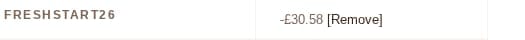 Screenshot of the Nutravet discount code working