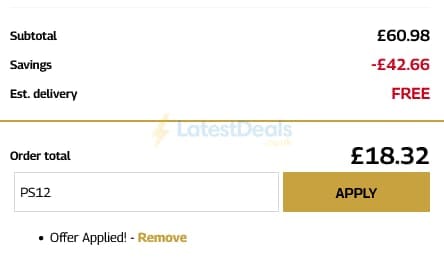 Screenshot of the Healthspan UK Elite discount code working