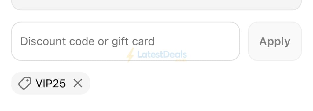 Screenshot of the Dibor discount code working
