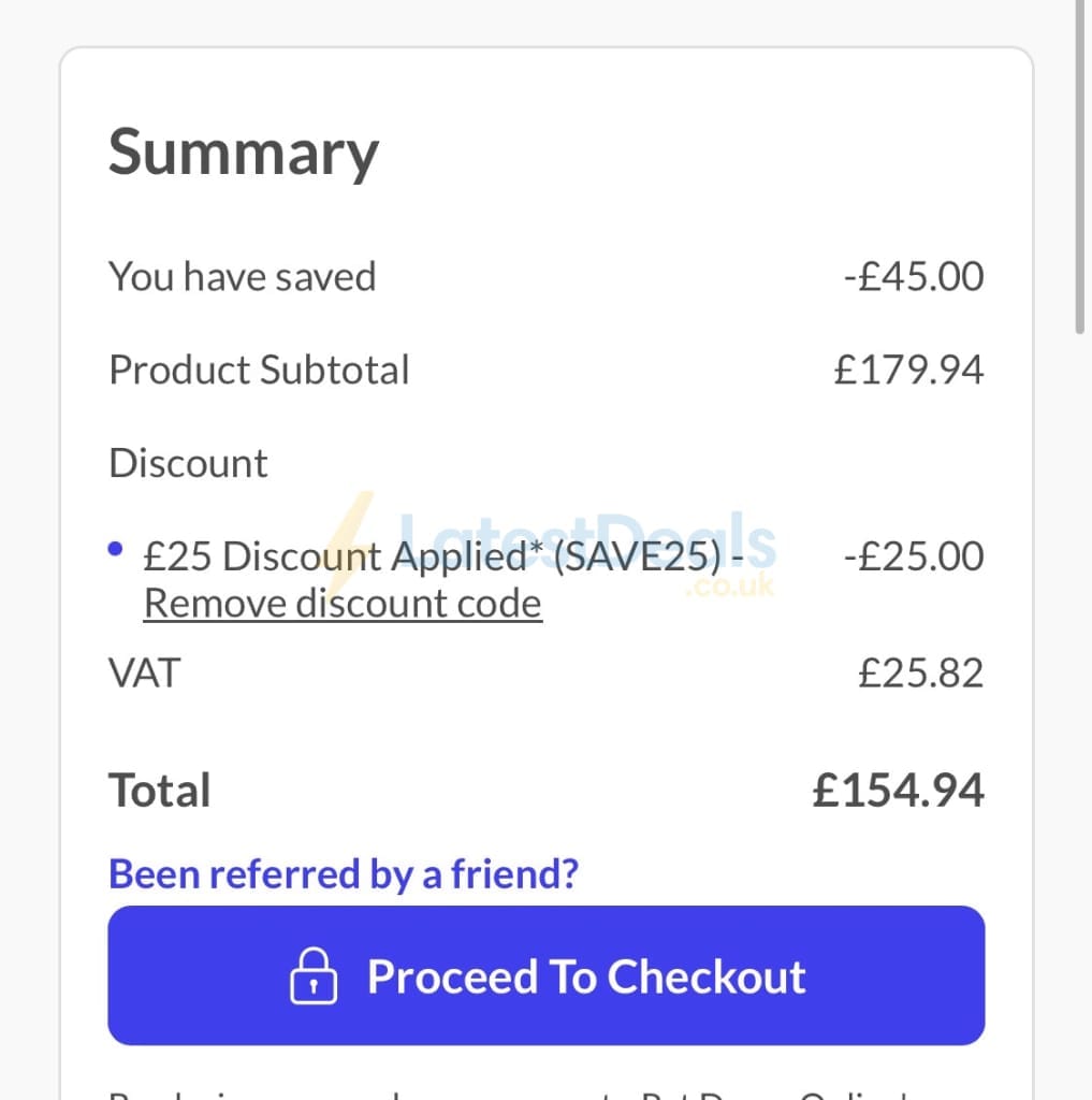 Screenshot of the Pet Drugs Online discount code working