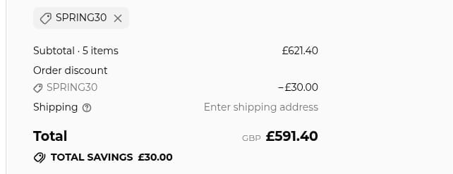 Screenshot of the iSinwheel discount code working