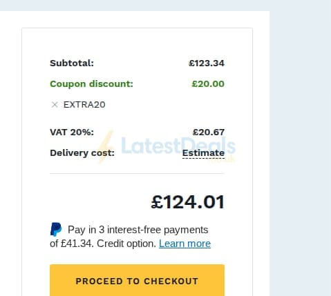 Screenshot of the Fire Protection Online discount code working