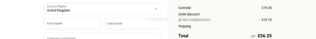 Screenshot of the Nuzest discount code working