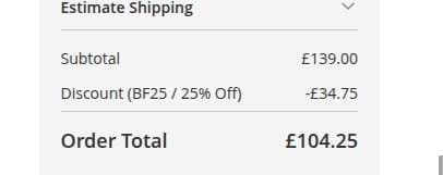 Screenshot of the Scorpion Shoes discount code working