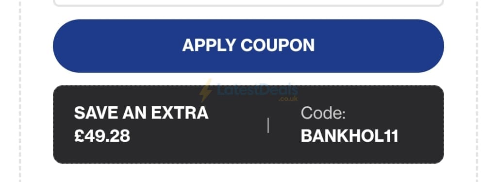 Screenshot of the PSCL Beds discount code working