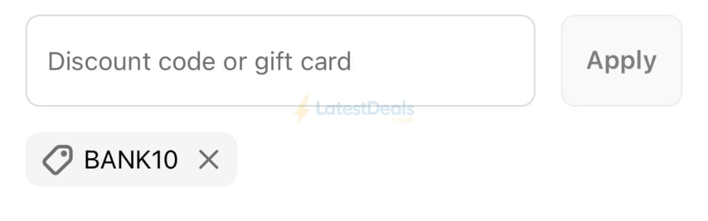 Screenshot of the Golf Garb discount code working