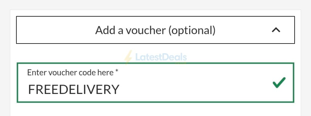 Screenshot of the Overclockers discount code working