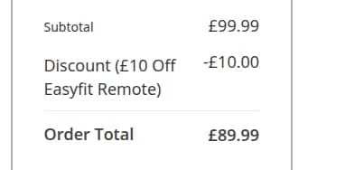 Screenshot of the Lighting Direct discount code working
