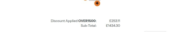 Screenshot of the Agadon discount code working