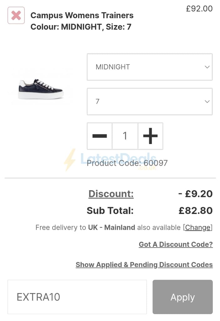 Screenshot of the O&C Butcher discount code working