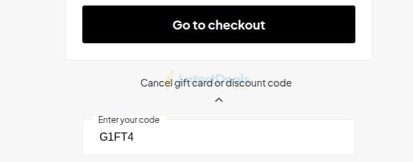 Screenshot of the Sinful discount code working