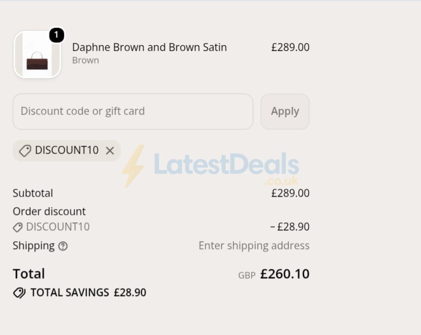 Screenshot of the Mashu discount code working