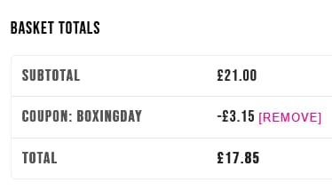 Screenshot of the Piglets Pantry discount code working