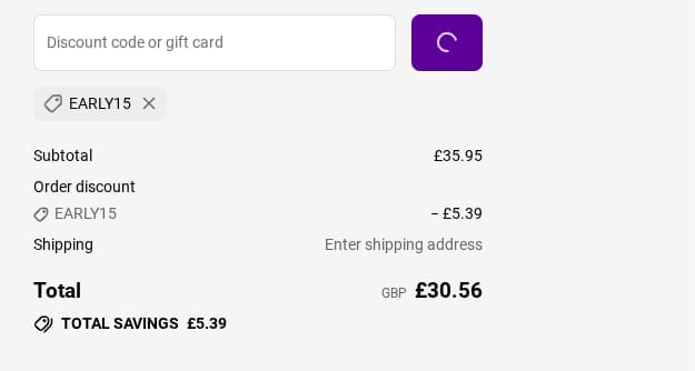 Screenshot of the Silk Pillowcase discount code working