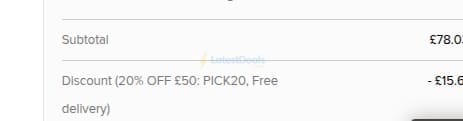 Screenshot of the Grape Tree discount code working