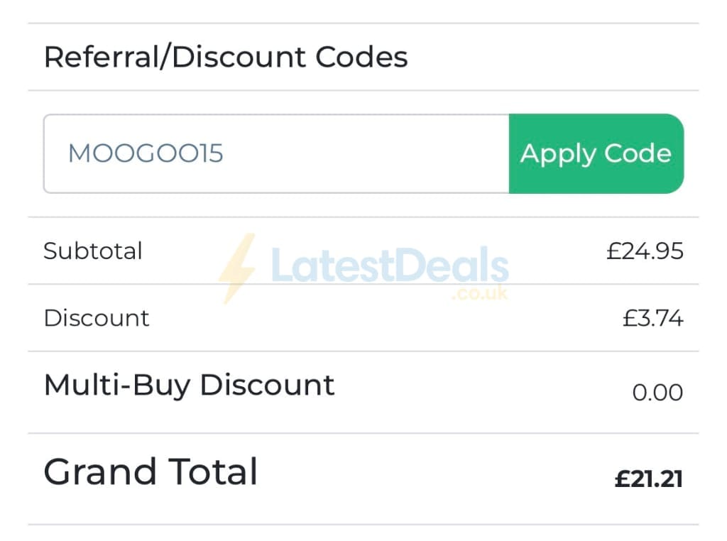 Screenshot of the Simply Meds Online discount code working
