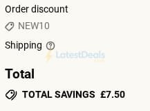 Screenshot of the Nuzest discount code working