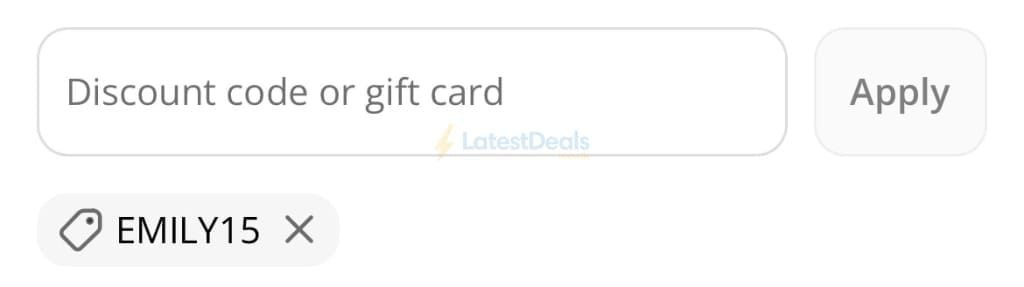 Screenshot of the Tenzo Tea discount code working
