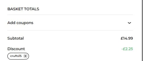 Screenshot of the Pet Rebellion discount code working