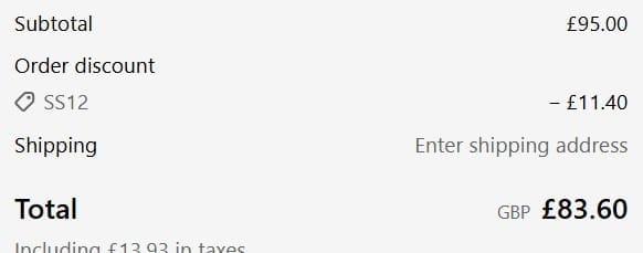 Screenshot of the Life of Riley discount code working