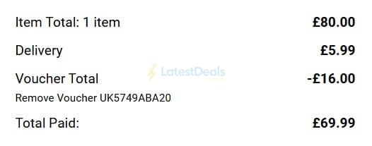Screenshot of the Yours Clothing discount code working