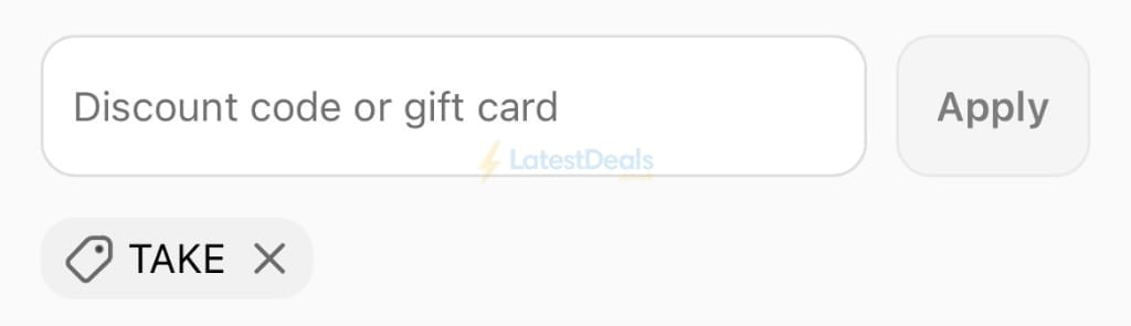 Screenshot of the British Souvenirs discount code working