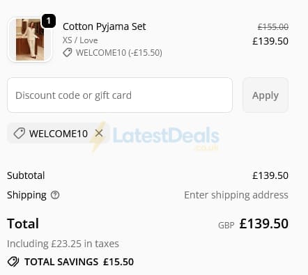 Screenshot of the Yolke discount code working
