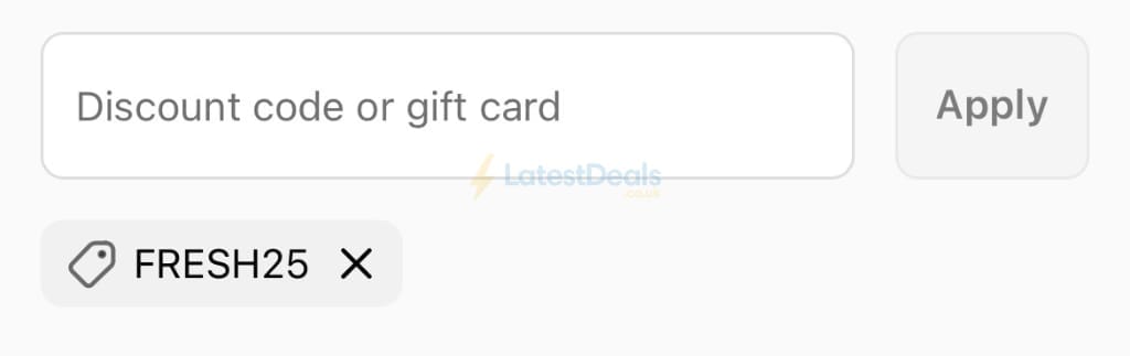 Screenshot of the Coffee Bean Shop discount code working