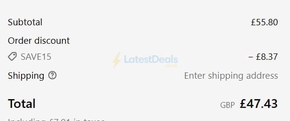 Screenshot of the O'Donnell Moonshine discount code working